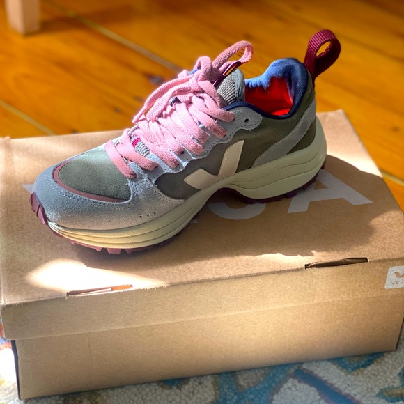 Veja Shoes - BRAND NEW Veja Sneakers: Venturi Suede in Kaki-Sable-Oxford Grey, Size 7